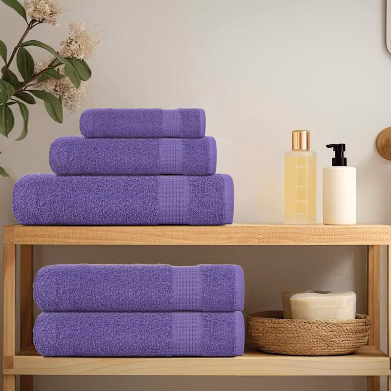 vidaXL Asciugamani FROGN 10 pz Viola 100x200 cm 360 g/m²