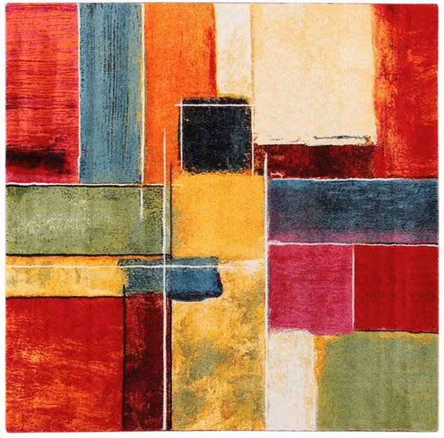 Tappeto Gallery Leroy Merlin multicolore con design astratto moderno in polipropilene L 200 x 200 cm