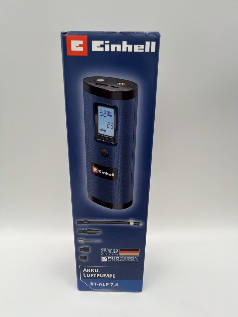 Pompa ad aria a batteria EINHELL con compressore, display LCD e luce