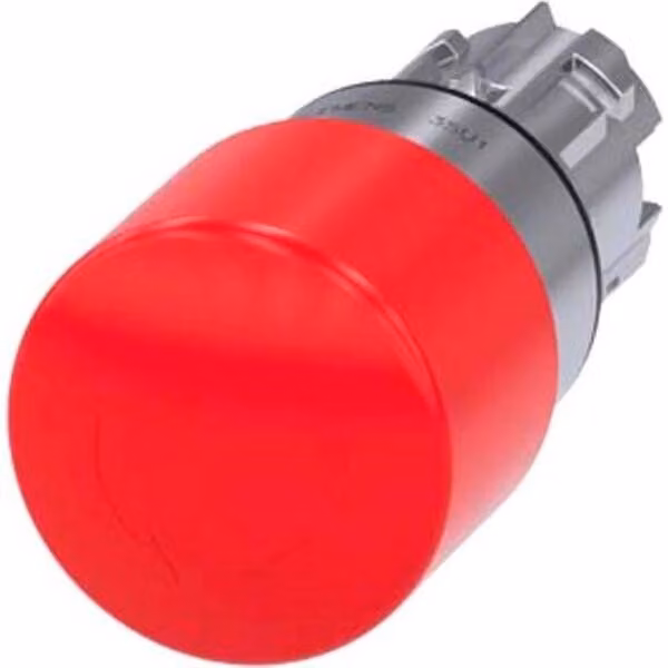 Pulsante di emergenza a fungo 22 mm, rotondo, rosso - L'arresto di emergenza è finito 3SU10...