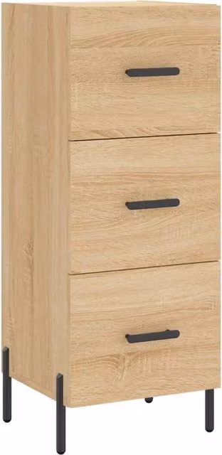 Buffet credenza cassettiera armadio mobile contenitore organizer cucina soggiorno rovere Sonoma 34,5 x 34 x 90 cm legno ingegnerizzato marrone 02_0031538