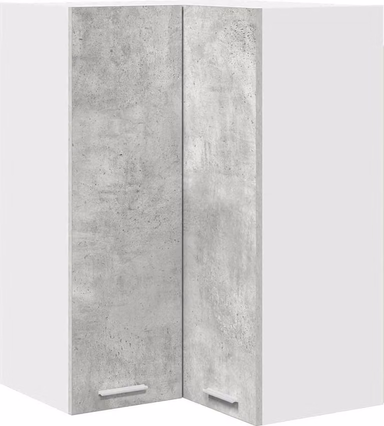 Armadio pensile Grigio Cemento e Bianco 57 x 57 x 80 cm