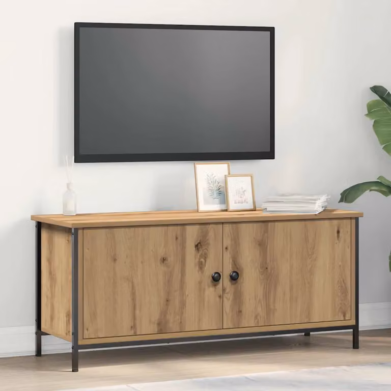 Mobile TV vidaXL in Rovere artigianale, L 100 x P 35 x H 45 cm