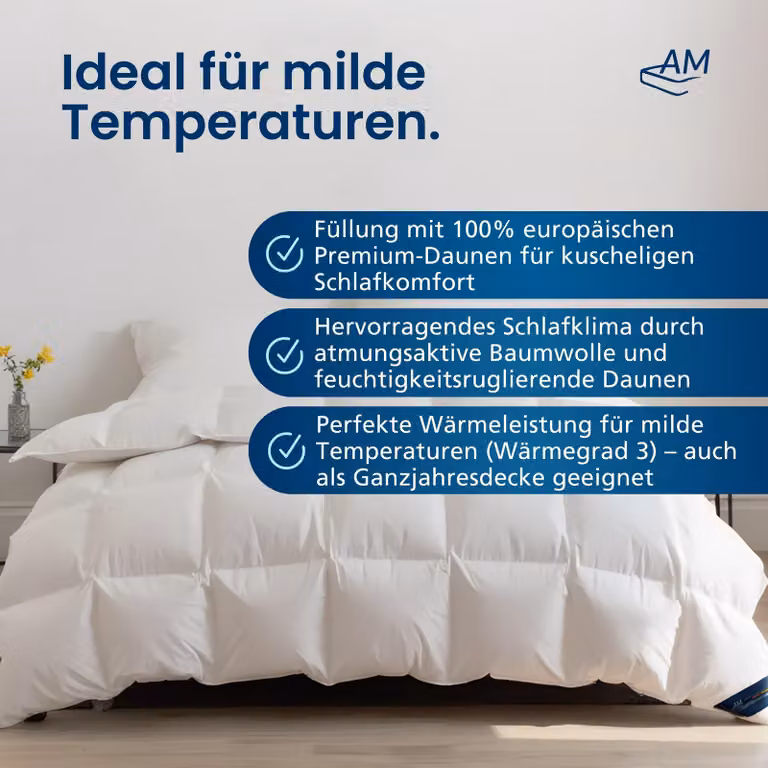 DormiGood | Piumino Premium | 140x220 cm | Piumino di transizione | 100% piumino (550g) | Piumino | 140x220 | Autunno | Primavera | Transizione | Nomite | Downpass