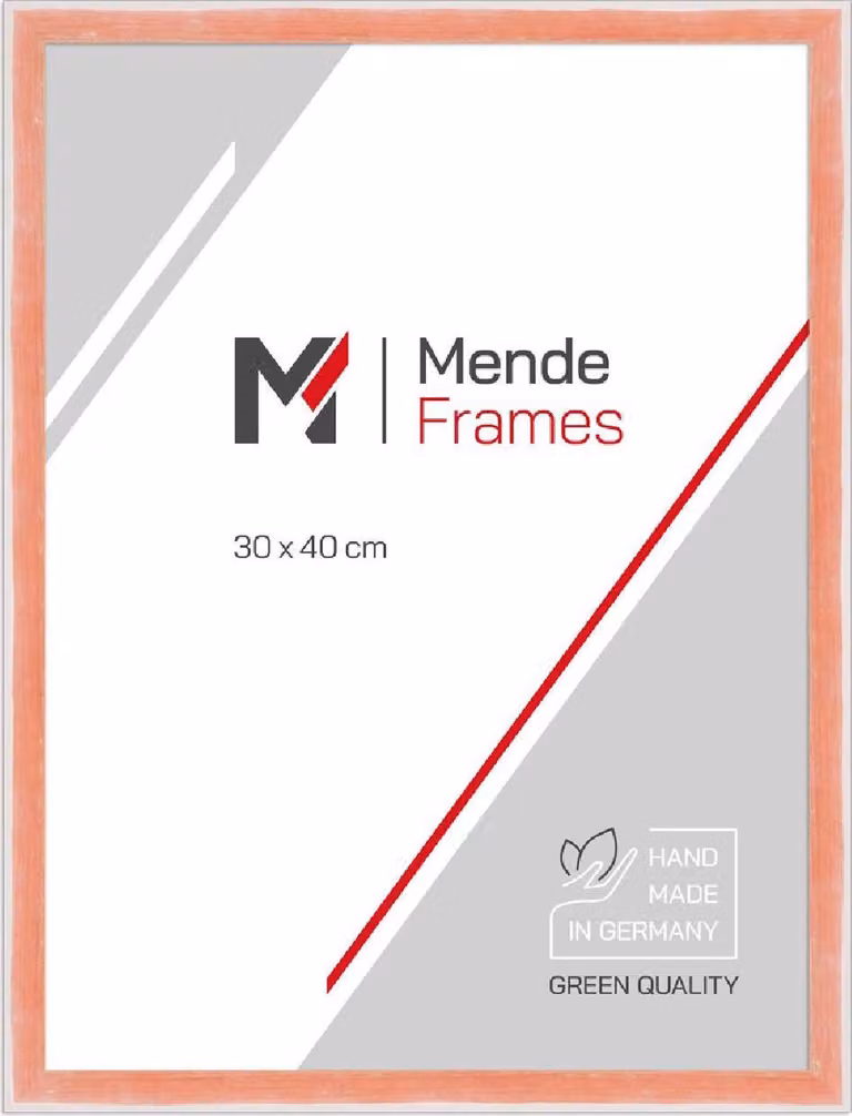 Cornice stretta in legno, dimensioni 28x35 cm, colore pesca, marca MendeFrames, modello H080