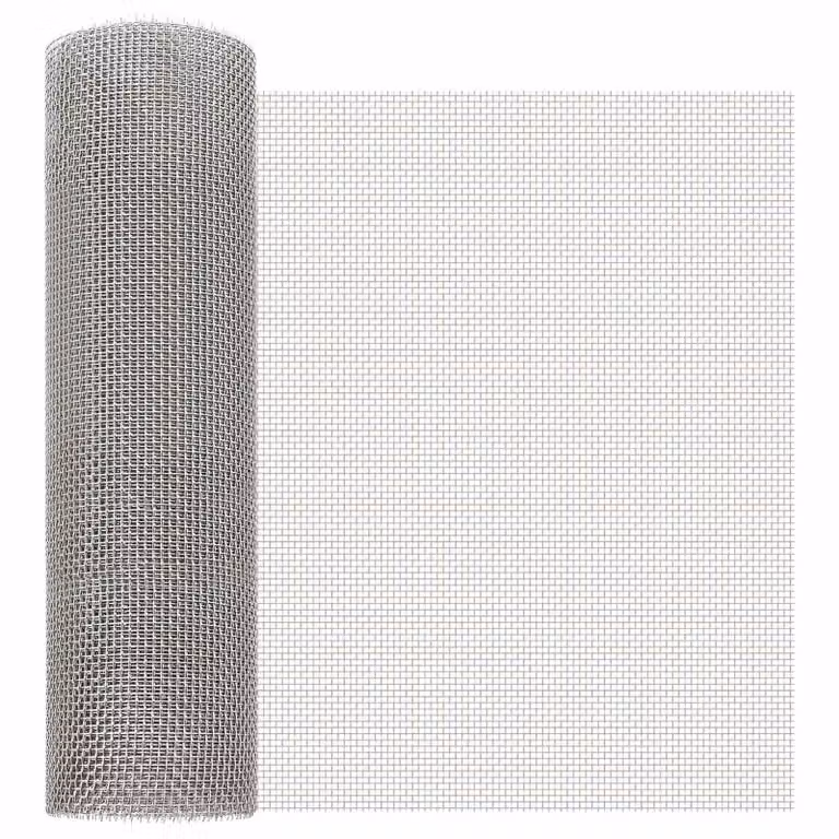 Rete per schermatura vidaXL in acciaio inossidabile Argento L: 40 cm, H: 200 cm