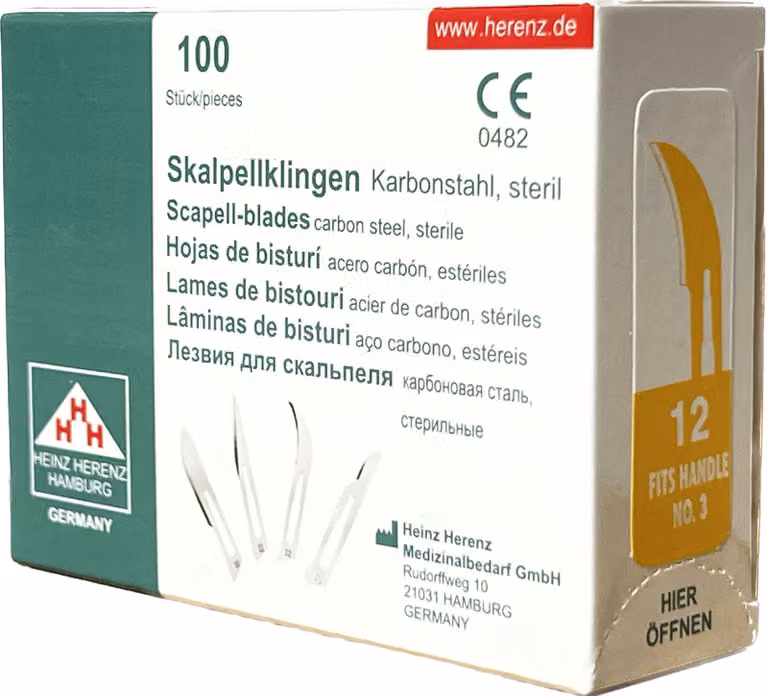 Lama per bisturi ELCON® n. 12 (100 pz.)