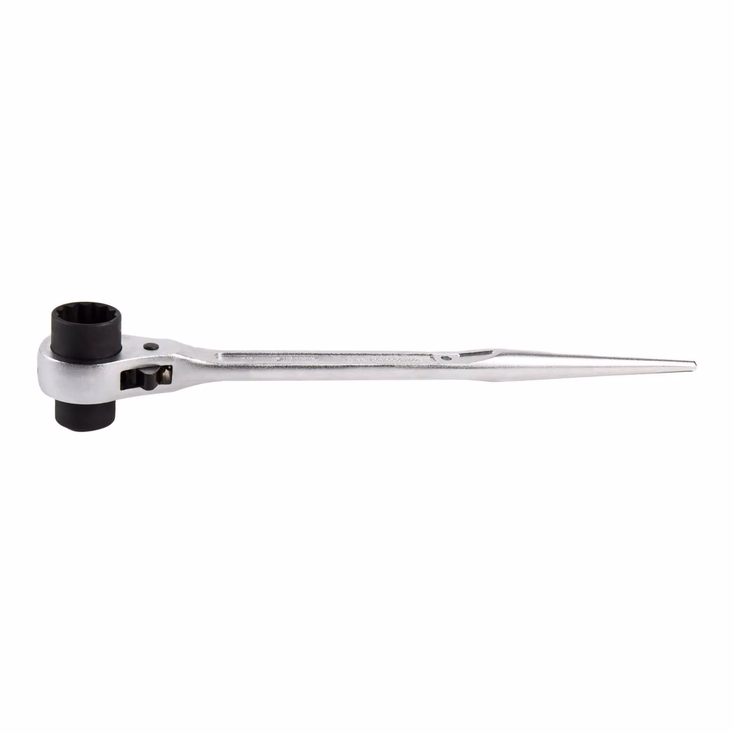 Cricchetto per ponteggi STIER 19 x 22 mm a doppio esagono, cricchetto ad anello Chiave a cricchetto ad anello, chiave a cricchetto con punta centrale e bloccaggio a perno, versione cromata
