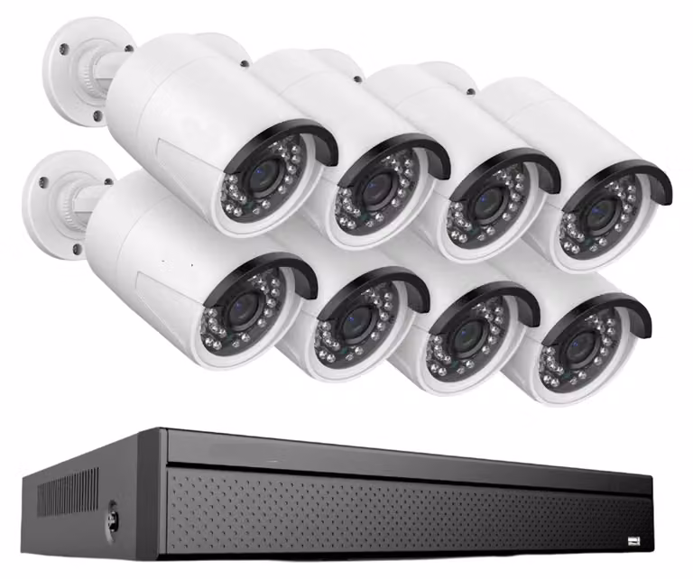 Sistema di sicurezza - 8 unità - Sistema di telecamere - Telecamere PoE - Sistema NVR - Risoluzione 5MP - Visione notturna a 30 metri