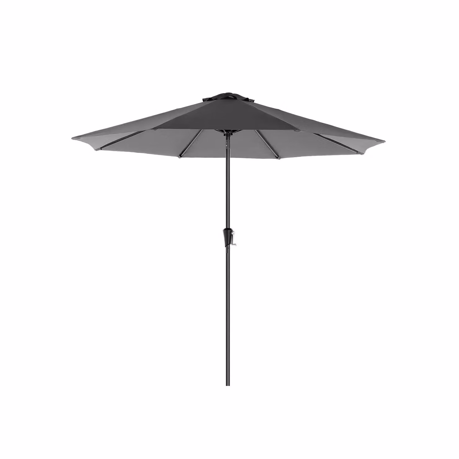 In And OutdoorMatch ombrellone Edna - 300 cm - inclinabile - da campeggio - rotondo - verticale - grigio - UPF 50 - terrazza, balcone, giardino o spiaggia