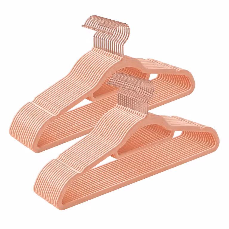 Grucce in Velluto con Ganci Oro Rosa, Oro Rosa / Set di 30