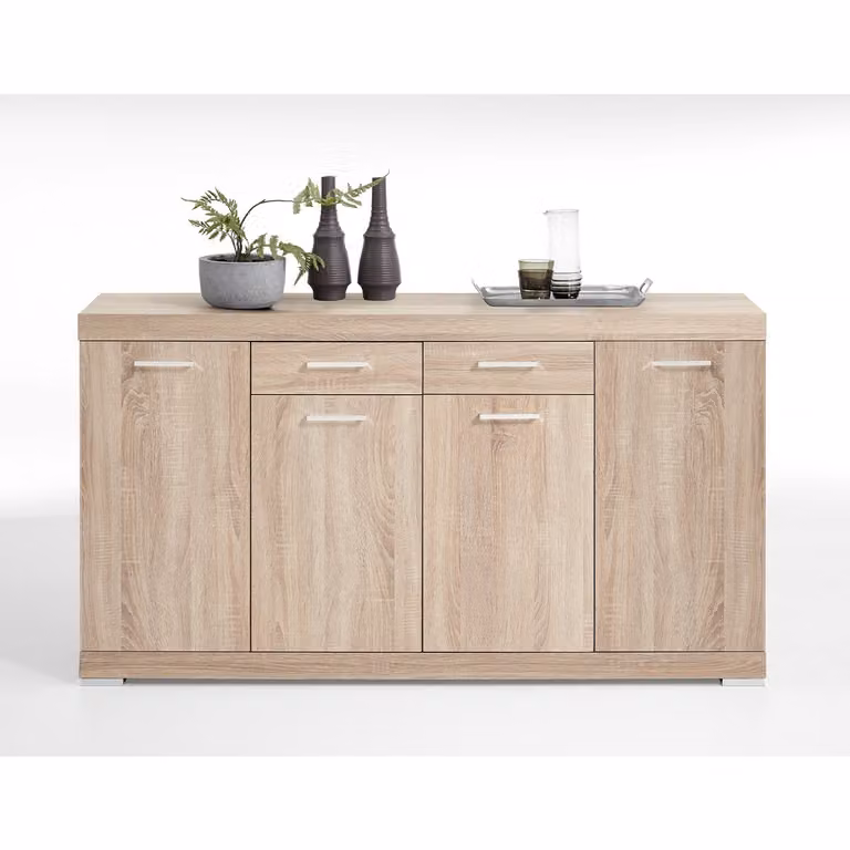 Calicosy - Credenza a 2 cassetti e 4 ante - L160 x P34,9 cm - Bristol