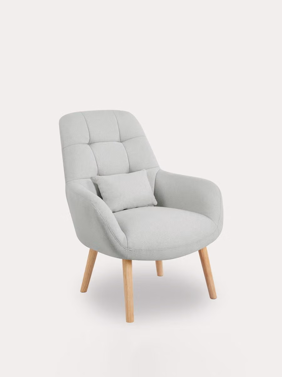 Poltrona imbottita Vesler beige Kenay Home con braccioli per soggiorno – 2