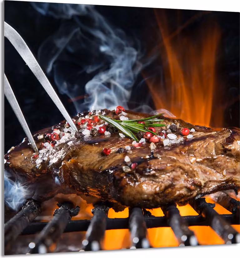 PIATTO IN VETRO PER CUCINA 60x65 Grill