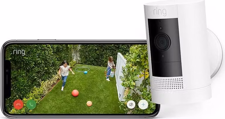 Amazon Ring Stick Up Cam Batteria Bianco