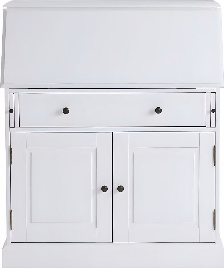 Segreteria - MDF e pino - Bianco - CLEORE