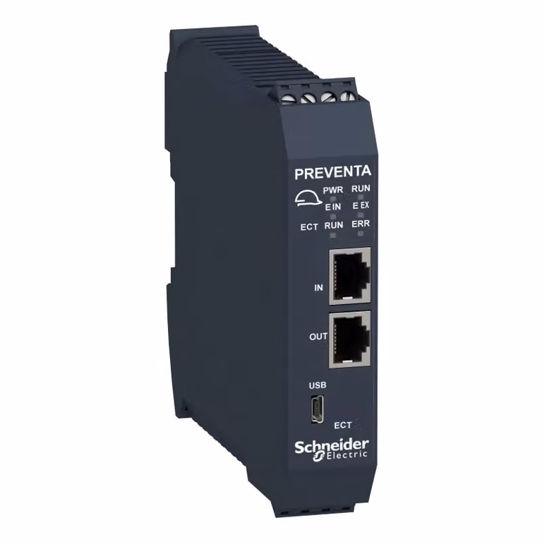 Modulo bus di campo EtherCAT Schneider Electric, 2x RJ45, controllore di sicurezza Modicon XPSMCM, morsetti a vite XPSMCMCO0000EC