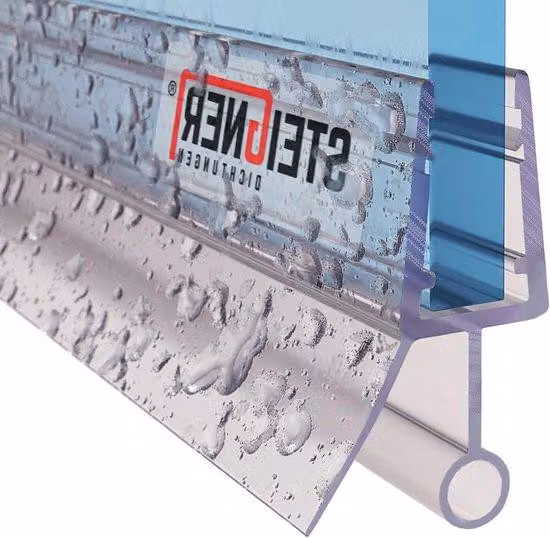 Guarnizione doccia 80cm spessore vetro 6-7-8 mm dritta Guarnizione di ricambio in PVC per docce UK08 - impermeabile - profilo angolare