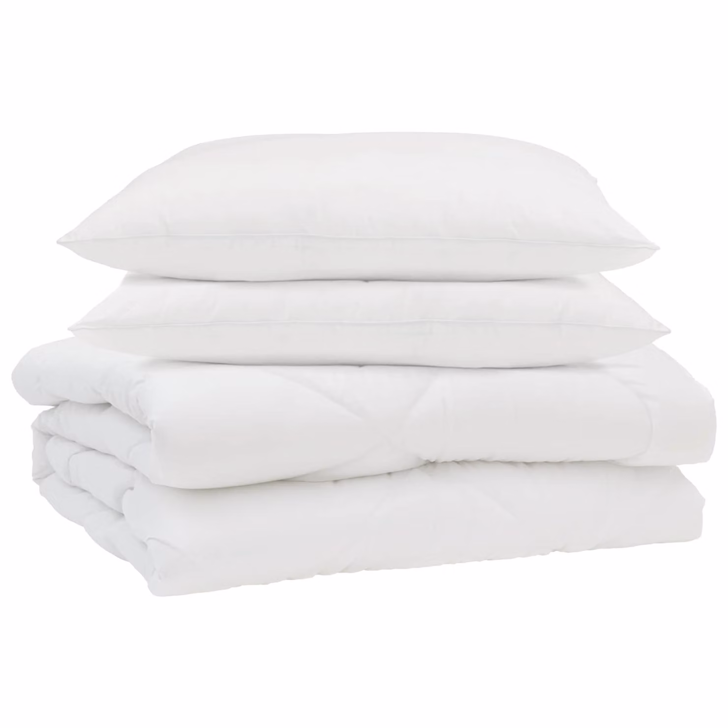 Set Piumino Letto Estivo vidaXL Bianco in Microfibra e Cotone con 3 Cuscini