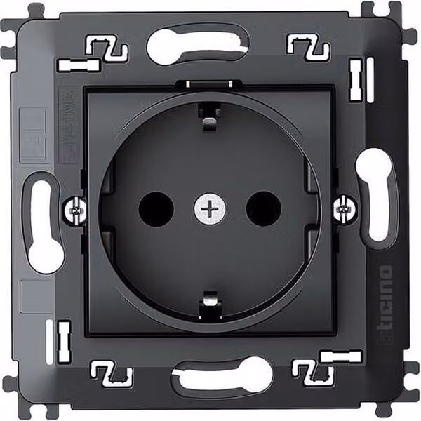 Bticino STECKDOSE + TRAGRING, modello SL, colore antracite (L4141MA)