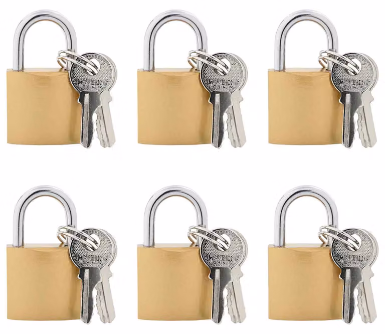 U Lock con Chiavi 6 pcs Ottone Ferro