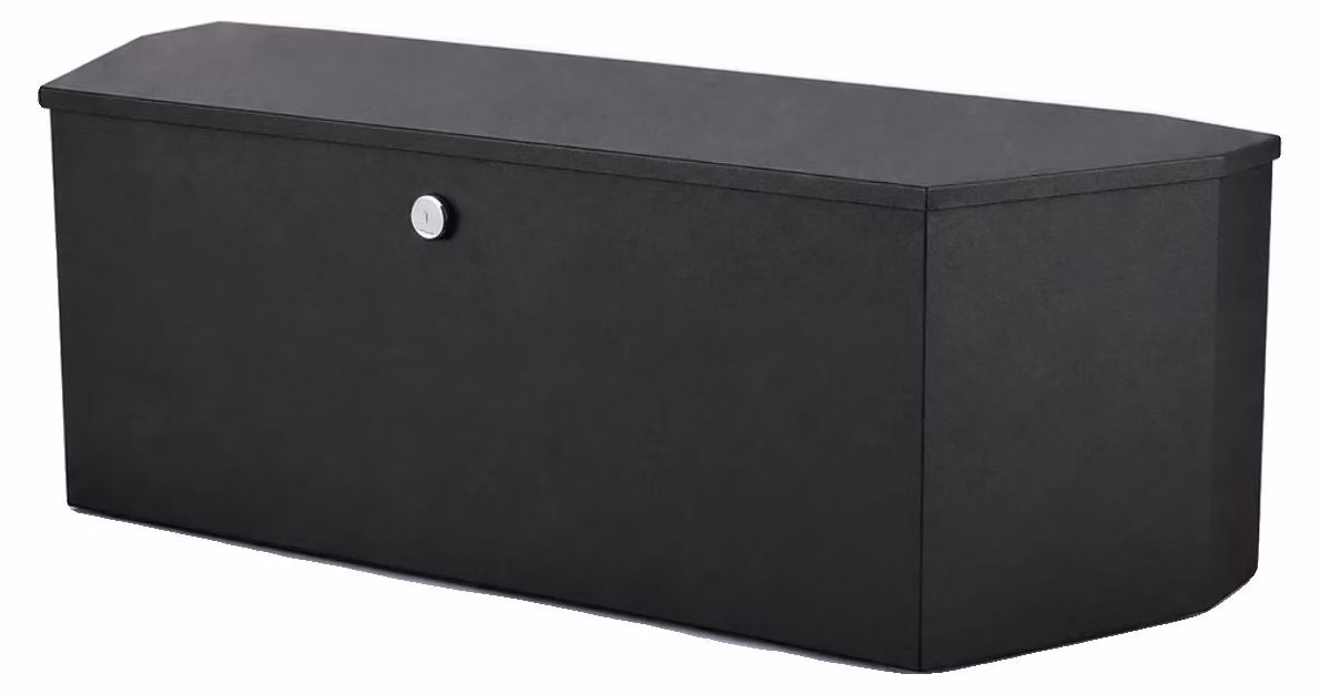 Contenitore di stoccaggio, design con chiusura a chiave, Acciaio al carbonio resistente, COLORE: nero