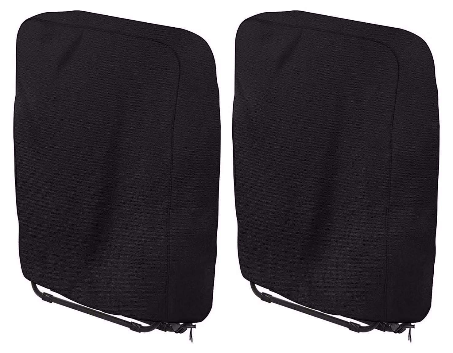 Copertura protettiva per sedie pieghevoli, 2 pezzi, impermeabile, antivento, anti-UV, tessuto Oxford 420D, 110x71 cm, colore nero