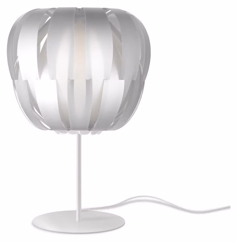 Lampada Da Scrivania Moderna Queen Polilux ® Argento E Metallo 1 Luce E14