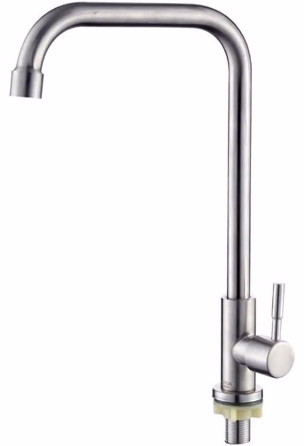 Rubinetto da cucina in acciaio inossidabile, girevole, monocomando, per acqua fredda, ideale per la preparazione di verdure e per il lavandino