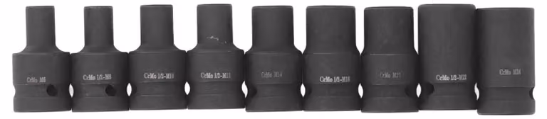 Solidchoice - Set di chiavi a bussola da 9 pezzi - Set di chiavi a bussola universali da M6 a M24 - Prestazioni professionali - Design compatto - Ideale per lavori di bricolage - Perfetto per...