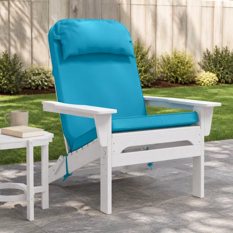 Cuscino per Lounger Sole vidaXL Turchese, in Poliestere con Rivestimento Rimovibile e Resistente ai Raggi UV, L/P/H: 124 x 55 x 5 cm