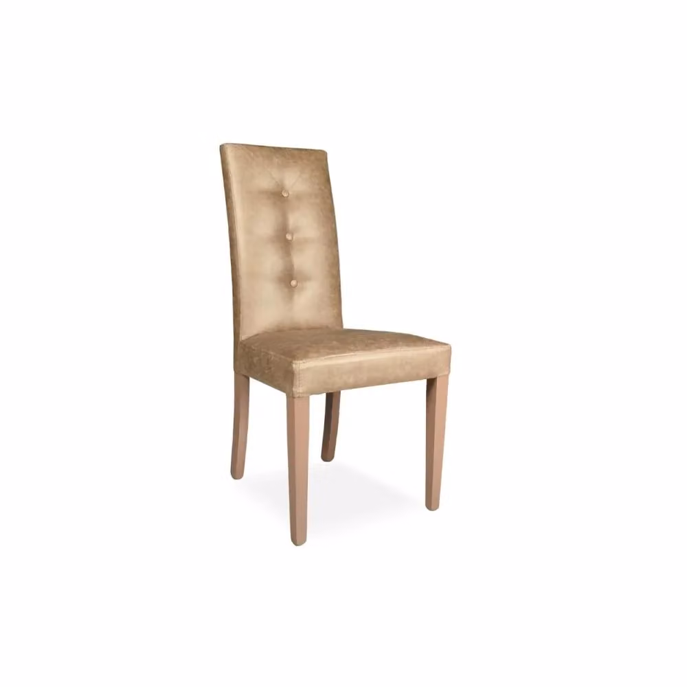Set di 2 sedie Montecarlo Veriaffari in tessuto manila color camel con dettagli a 3 bottoni – 2