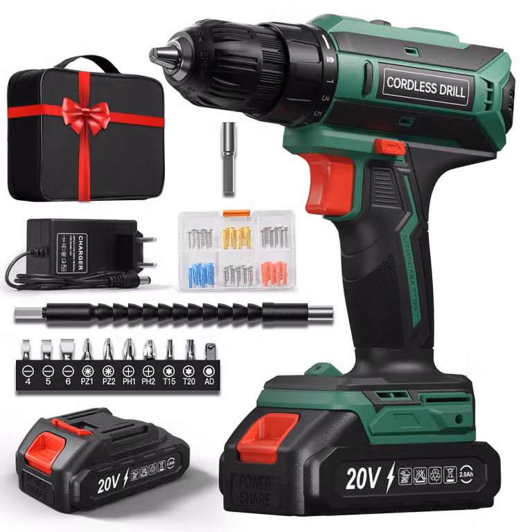 Avvitatore a batteria da 20 V, coppia massima di 42 Nm, con 25+1 impostazioni di coppia
