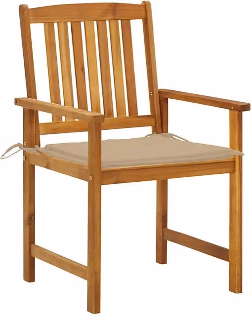 Sedie da Giardino con Cuscini 4 pz in Massello di Acacia 3061174
