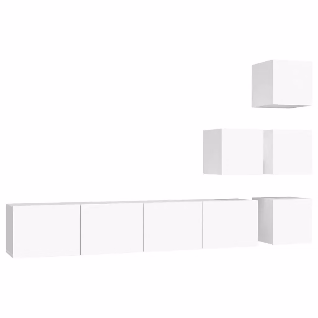 vidaXL Mobile Porta TV a Parete Bianco in Legno e MDF L: 80 cm, P: 30 cm, H: 30 cm – 2