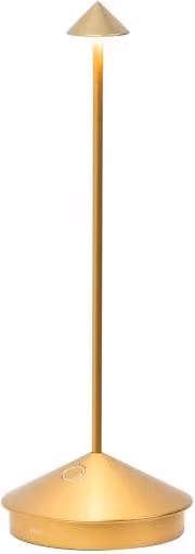 Lampada da tavolo a LED Pina Pro Zafferano Oro/Ottone ricaricabile, dimmerabile e con controllo touch, IP54