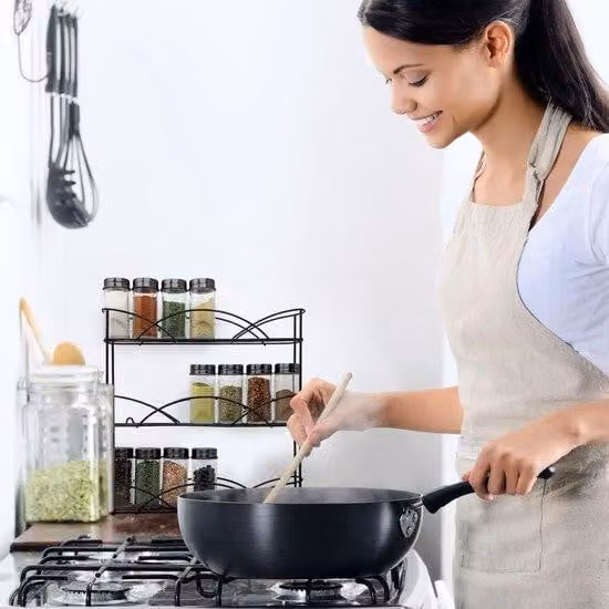 Scaffale da cucina, scaffale per erbe aromatiche - Materiali di alta qualità, 7 x 33,5 x 34 cm, 820 grammi