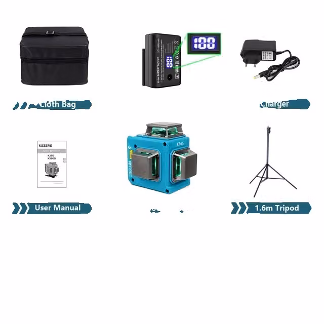 Livella laser verde, 12 linee, autolivellante, K36G 6