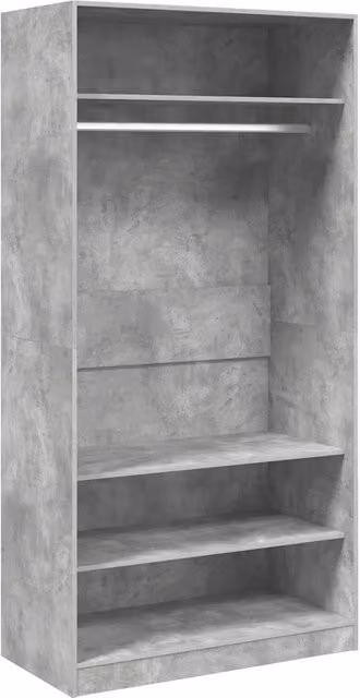 Armadio Moderno DESIGN IN Grigio Opaco in Legno e MDF L/P/H: 100 x 50 x 200 cm CFW1212125 – 1