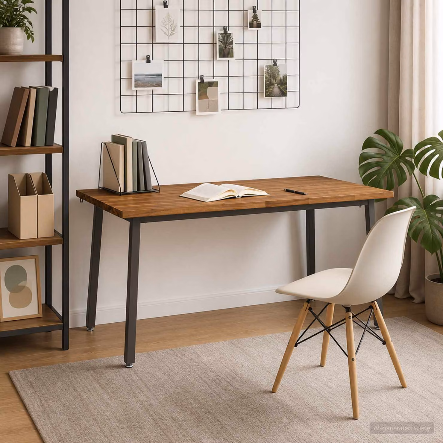 vidaXL Tavolo da pranzo rettangolare in legno di acacia con bordo vivo, colore marrone, L: 160 cm, P: 80 cm, H: 75 cm