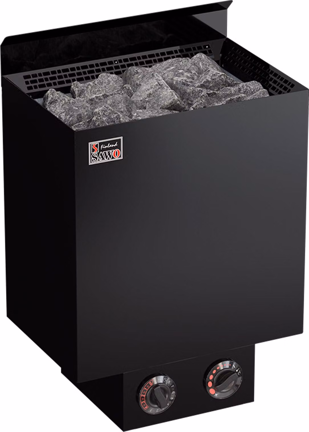 Stufe per sauna Sawo Nordex 4,5 kW, nero | con comando integrato | NRN-45NB-BL-Z-C