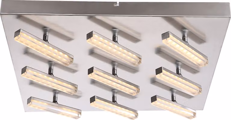 Lampada a sospensione Globo, modello Dl, finitura nichel opaco, 9 LED, codice prodotto 68056D4