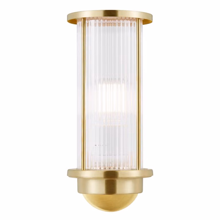 Lampada da parete durevole NORDLUX Linton IP54, Variante: Ø 99 x 298 mm, E27, 15 W, ottone