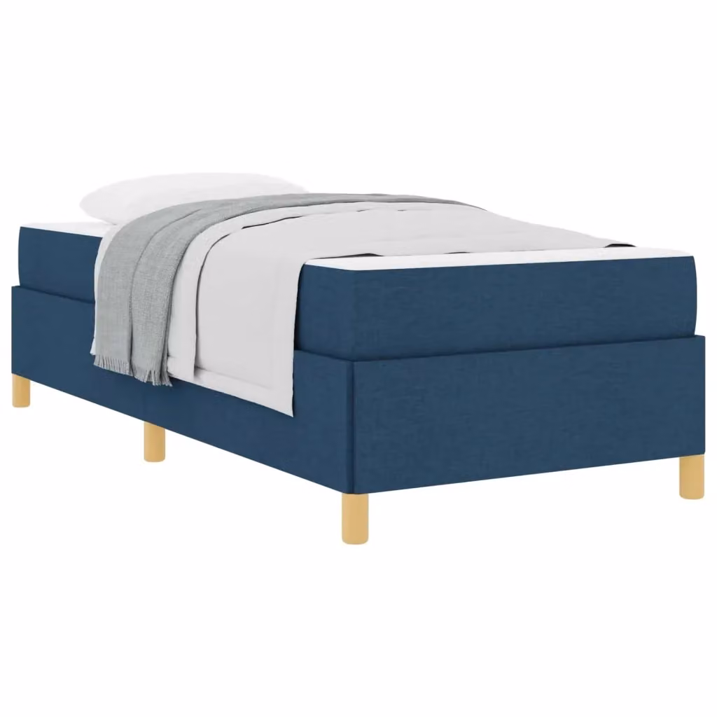 Struttura letto imbottita vidaXL in tessuto blu con legno e MDF L 200 x P 80 x H 55 cm – 2