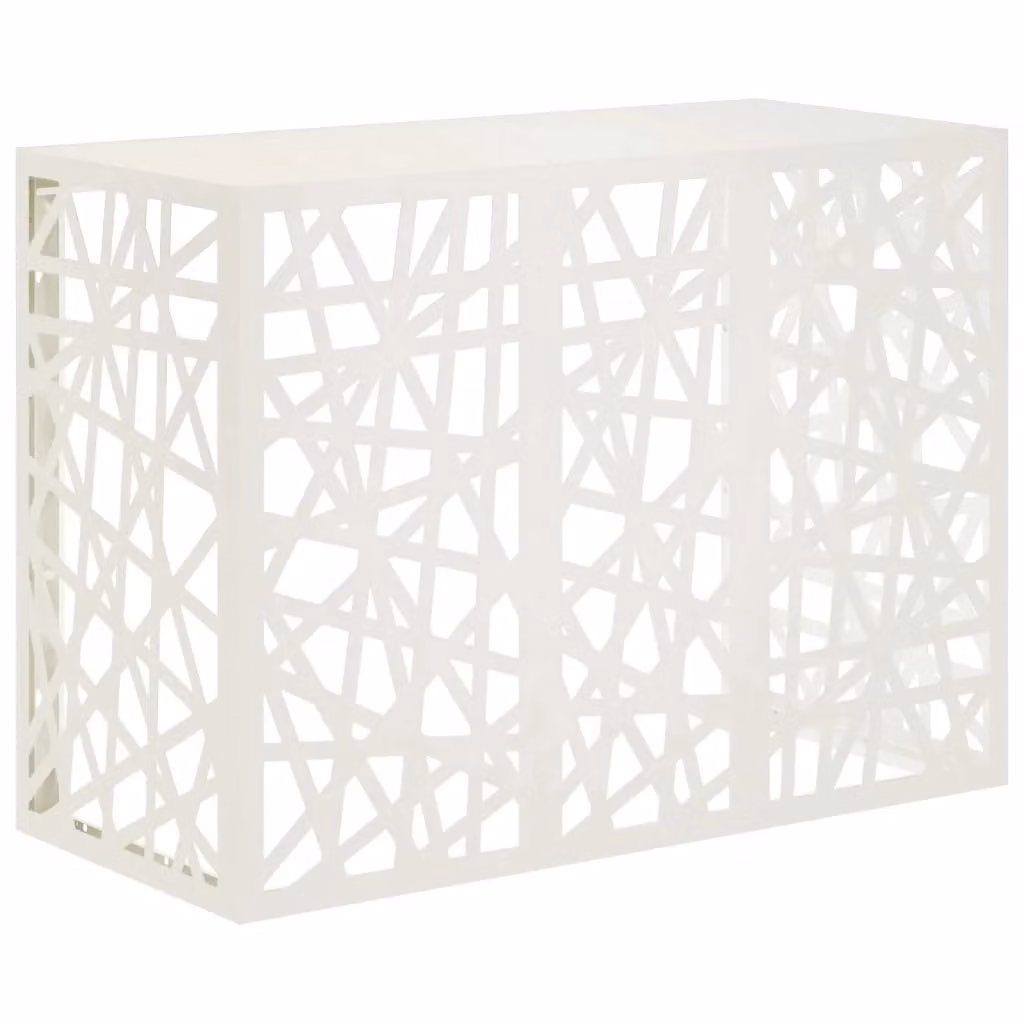 Copertura per condizionatore d'aria vidaXL in acciaio bianco L/P/H: 110 x 50 x 80 cm – 2