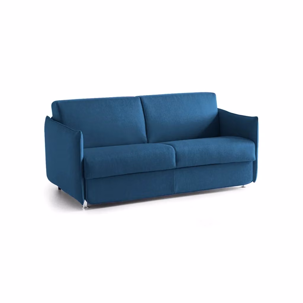 Divano Letto Follina DMORA 2 Posti Sfoderabile Blu L: 160 cm, P: 95 cm – 2