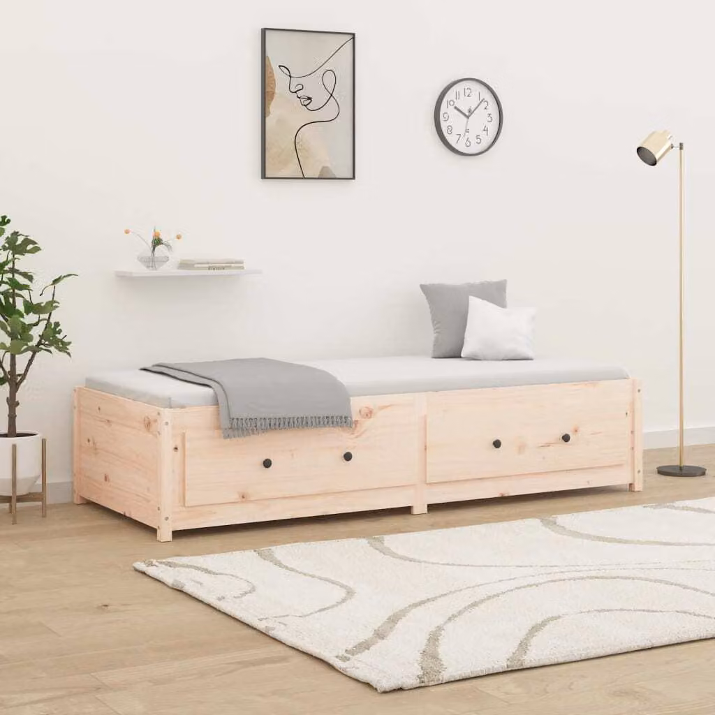 The Living Store Letto da giorno 75x190 cm in legno di pino massiccio