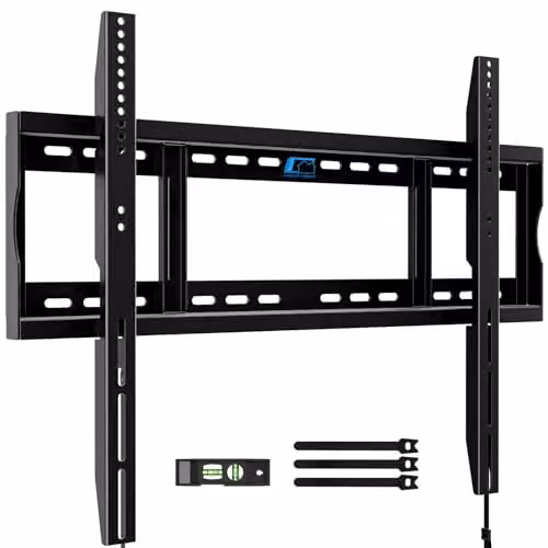 HOME VISION - Supporto fisso da parete per TV, fino a 120 kg, per televisori piatti e curvi da 42”-100”, staffa di montaggio a parete per TV da 16"/18"/24" VESA 800 x 600 mm, salvaspazio
