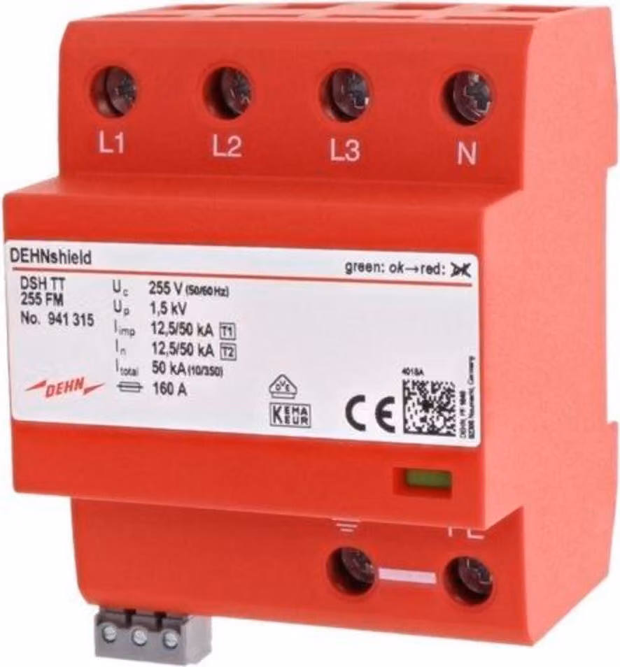 Dehn 941315 DSH TT 255 FM Conduttore combinato DEHNshield tipo 1+2 f.3ph TT-, TN-System (941315)