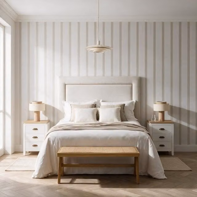 Testiera imbottita Volga Banak per letto beige L 160 x H 120 cm